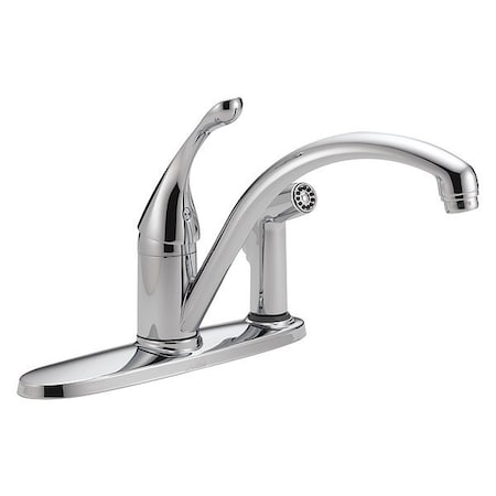 Delta Collins 1Hdl, KitchenFaucet, wIntegralSpry Ch, 8" Mount, 3 Hole Commercial 340-DST