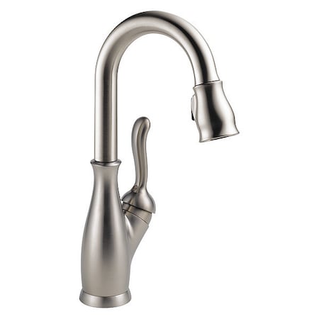 Delta Leland, 1Hdl PulDwn BrPrpFaucet Stinles, 8" Mount, 1 or 3 Hole Commercial 9678-SP-DST