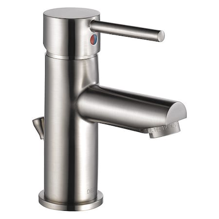 Delta Single Handle Single Hole Lavatory Faucet, Stainless 1 or 3-hole 4" installation Hole 559LF-SSPP
