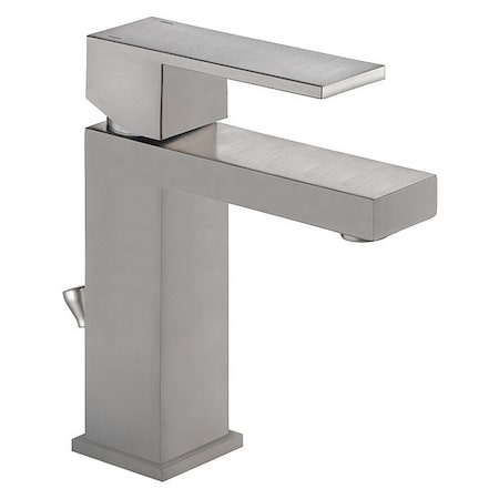 Delta Single Handle Single Hole Lavatory Faucet, Stainless 1 or 3-hole 4" installation Hole 567LF-SSPP