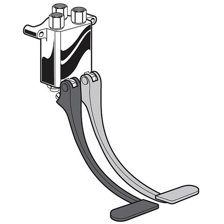 American Standard WalMnt DublePedalValv wLng Ped. 7679.112.002
