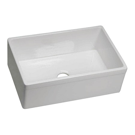Elkay Sink, Farmhouse Mount, 0 Hole, White SWUF28179WH