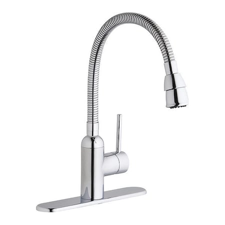 Elkay Forward Only Lever Handle, 1 Hole Faucet, Pursuit Flexible Spout/Utility LK2500CR