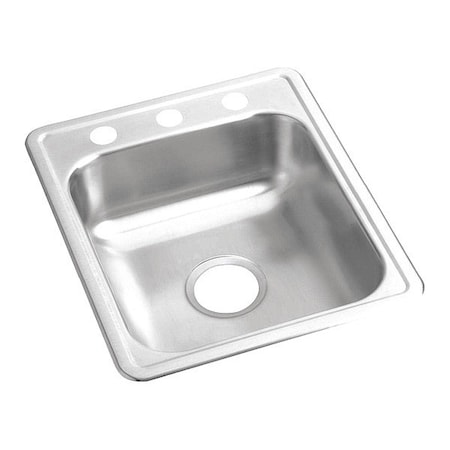 Elkay Bar Sink 14 in x 15-3/4 in, 3, Top Mount D117213
