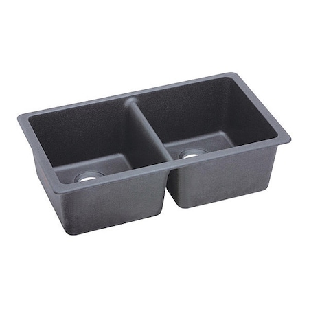 Elkay Sink, Undermount Mount, 0 Hole, Dusk Gray ELGU3322GY0