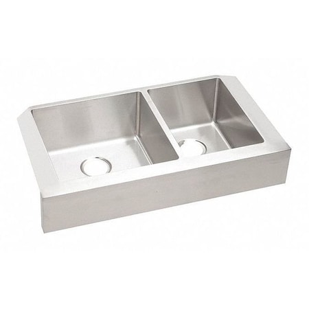 Elkay Sink, SS, 35-7/8x20.25x9"60/40, Dbl ECTRUF32179R