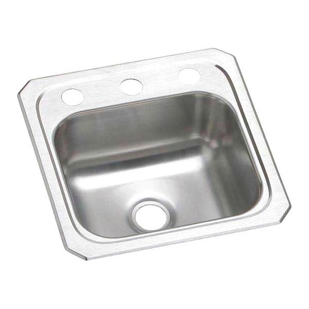 Elkay Sink, Drop-In Mount, 2 Hole, Brushed Satin BCR152