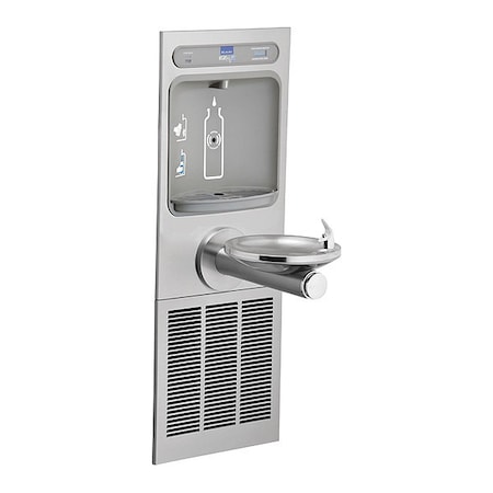 Elkay Indoor, Wall Mount (Inwall Frame/Plate) Mount, Bottle Fill Station, Refrigeratd Fltrd, SS LZWS-LRPBM8K
