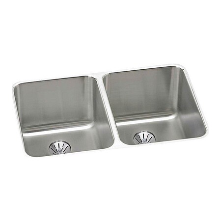 Elkay Sink, SS, 31.25x20x7-7/8", Undr ELUH3220PD