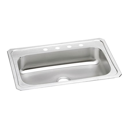 Elkay Sink, Drop-In Mount, 3 Hole, Brushed Satin CRS33223