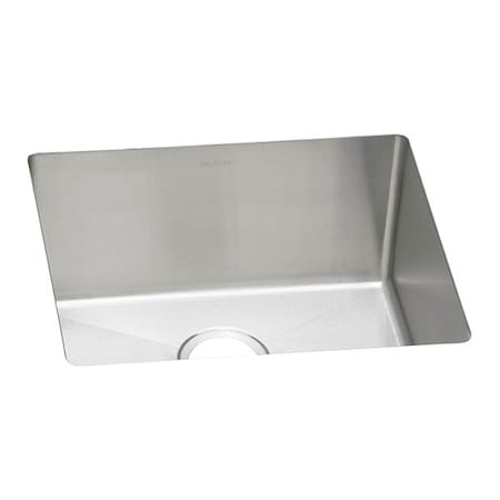 Elkay Sink, Undermount Mount, 0 Hole, 19" x 16", Polished Satin EFRU191610T
