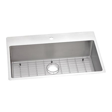 Elkay Sink, Crosstown, SS, 33x22x9", Dual ECTSRS33229TBG1