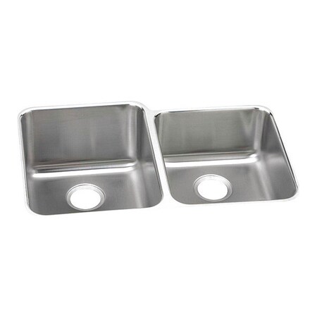Elkay Sink, Undermount Mount, 0 Hole, Lustrous Satin ELUH3120R