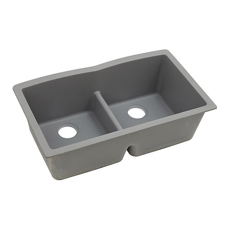 Elkay Sink, 33x19x10", Undr, Grystone ELGDULB3322GS0