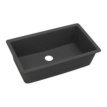 Elkay Sink, Undermount Mount, 0 Hole, Black ELGRU13322BK0