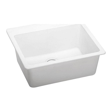 Elkay Sink, Drop-In Mount, Pre-scored for up to 5 Hole, White ELG2522WH0