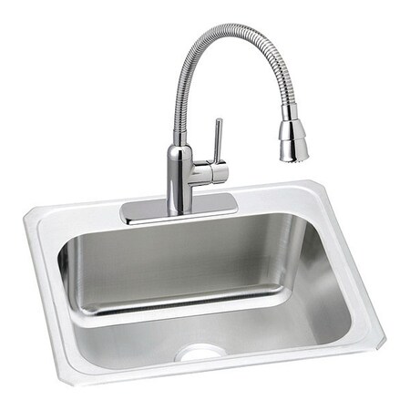 Elkay Sink, Pursuit, SS, 25x22x10.25", Top DCR252210C