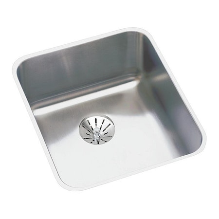 Elkay Sink, Undermount Mount, 0 Hole, 13.5" x 16", Lustrous Satin ELUHAD131645PD