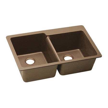 Elkay Sink, 33x22x9.5", Top, Mocha ELG250RMC0