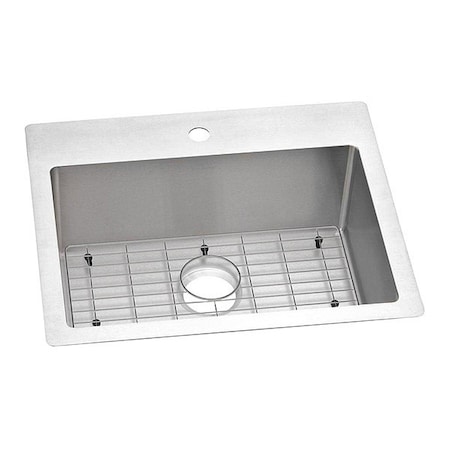 Elkay Sink, Crosstown, SS, 25x22x9", Dual ECTSR25229TBG1