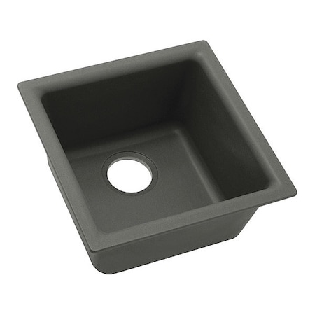 Elkay Sink, 15-3/4x15-3/4x7-11/16", Dual, Dsk Gy ELG1616GY0