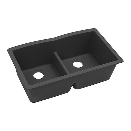 Elkay Sink, 33x19x10", Undr, Blk ELGDULB3322BK0