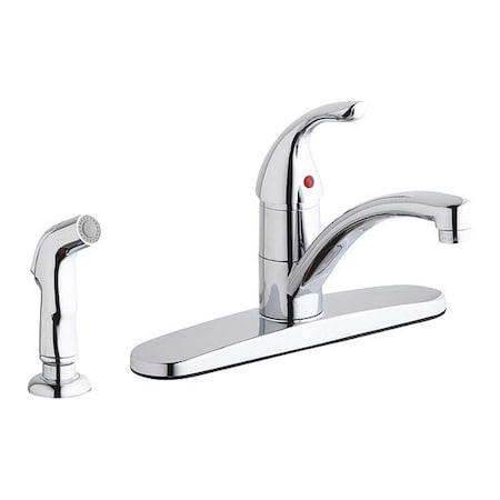 Elkay Faucet, 3 Hole, Levr, Escutcheon, Chro, Lever Handle, 4 Hole Residential LK1001CR