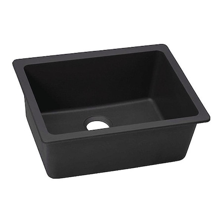 Elkay Sink, Undermount Mount, 0 Hole, Caviar ELXU2522CA0