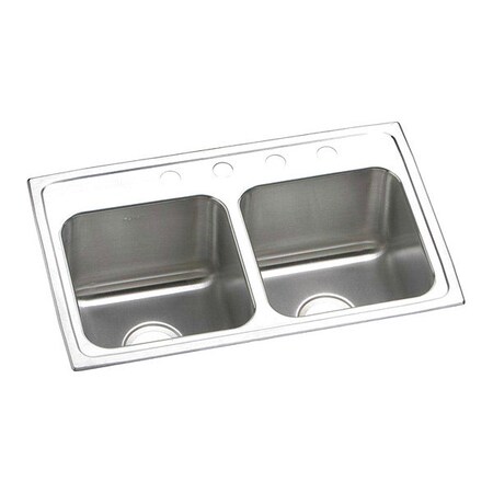 Elkay Sink, 1 Hole, Lustrous Satin Finish DLR2918101