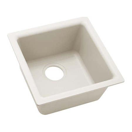 Elkay Sink, Drop-in, Undermount Mount, 0 Hole, 13.15" x 13.15", Ricotta ELX1616RT0