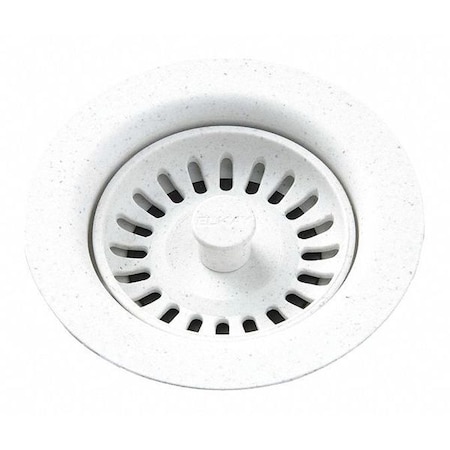 Elkay Strainer, Polymer Drain, White LKQS35WH