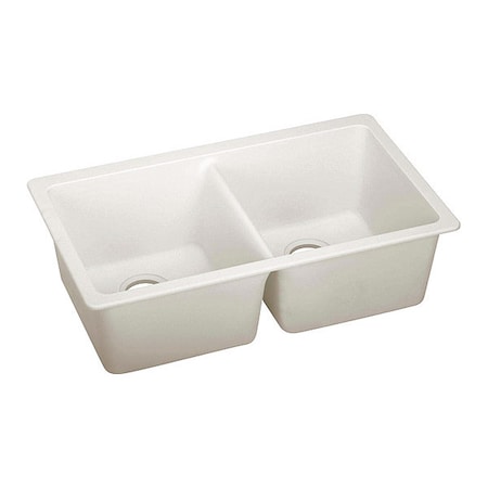 Elkay Sink, Undermount Mount, 0 Hole, Ricotta ELXU3322RT0