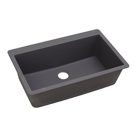 Elkay Sink, Drop-In Mount, Pre-scored for up to 5 Hole, 30.246" x 16.301", Charcoal ELXR13322CH0