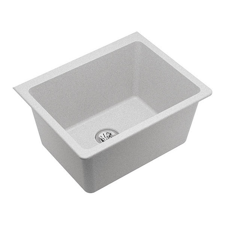 Elkay Sink, 25x18.5x11-13/16", Undr, White 0, Undermount, Quartz ELGU251912PDWH0