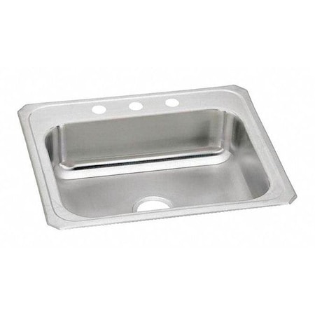 Elkay Sink, Drop-In Mount, 3 Hole, Brushed Satin CR25223