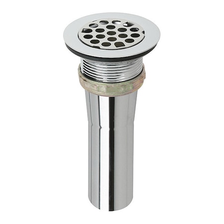 Elkay Drain Fitting, SS, Grid Stnr, Brass Tail LK9