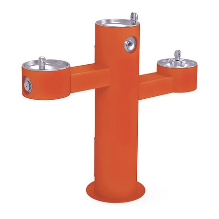 Elkay Floor Mount/Freestanding Drinking Fountain, 3 Level, 14" D, 40.3125" H, 48" W 4430FRKORN