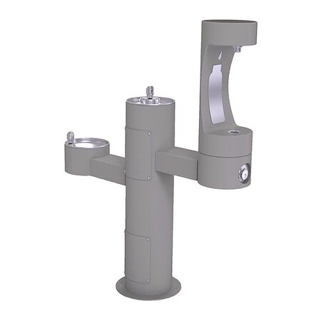 Elkay Bottle Fill Station, 3-Lev Ped, Gray 4430BF1MGRY