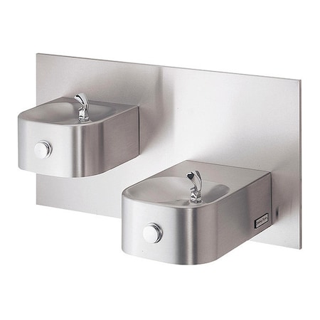 Elkay Wall Mount Drinking Fountain, 2 Level, 38.5" D, 20.375" H, 20.125" W 7433004883