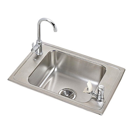 Elkay Classroom Sink 15.75" x 14", 1, 2, Drop-In, 20 ga. 304 Stainless Steel CDKR2517C