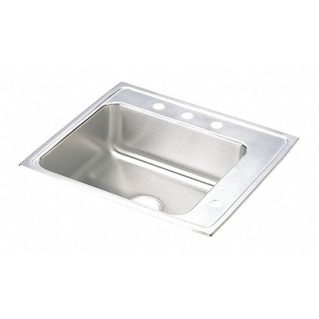 Elkay Classroom Sink 19" x 16", 1, 4, Drop-In, 18 ga. 304 Stainless Steel DRKAD252240R4