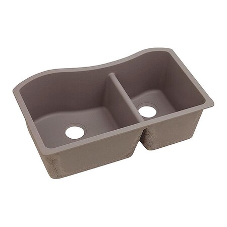 Elkay Sink, Undermount Mount, 0 Hole, Greige ELGHU3220RGR0