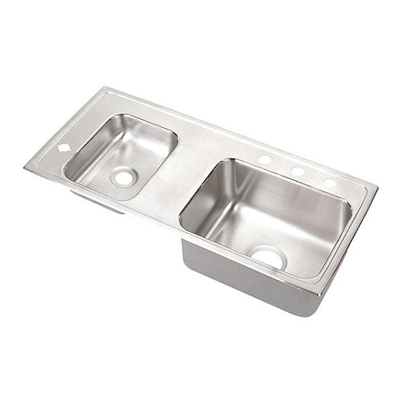 Elkay Sink, SS, 37.25x17x5.5", Top DRKADQ371755L0