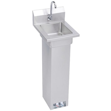 Elkay Sink, Floor Mount, 1 Set, On Center Hole, 10" x 12", #4 Finish EHS-14-PEDX