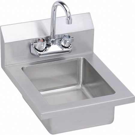 Elkay Sink, Wall Mount, 1 Set, On Center Hole, #4 Finish EHS-14X