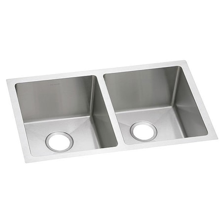 Elkay Sink, 16 Ga, SS, 30-3/4x18.5x10", Undr EFRU311810T