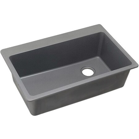Elkay Sink, 33x22x9.5", Top, Grystone ELG13322GS0