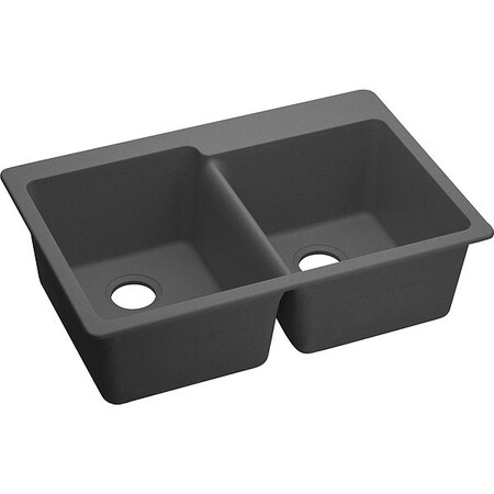 Elkay Sink, 33x22x9.5", Top, Dusk Gray ELG250RGY0