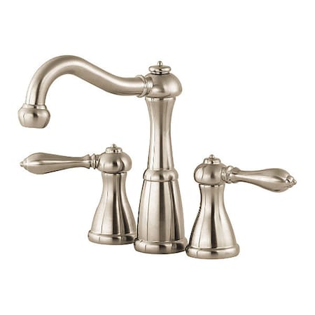Pfister Dual Handle Bathroom Faucet, 4" Mount, Brushed Nickel 3 Hole LG46-M0BK