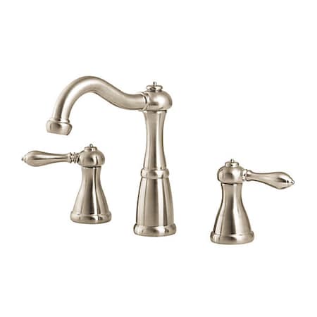 Pfister Dual Handle 8" Mount, 3 Hole Bathroom Faucet, Brushed Nickel LF-049-M0BK